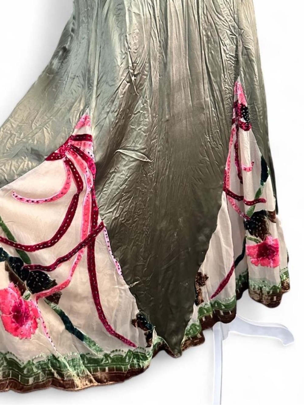 Rare find Hale Bob whimsical woodland fairy silk halter dress - Picture 2 of 7